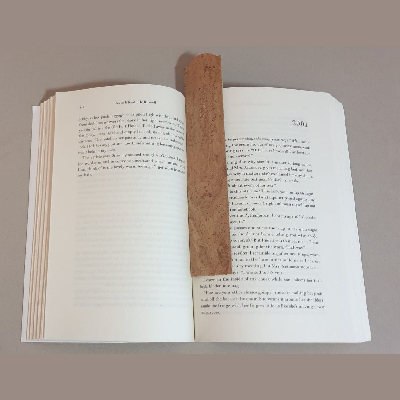 Cork Fabric Bookmark - Natural