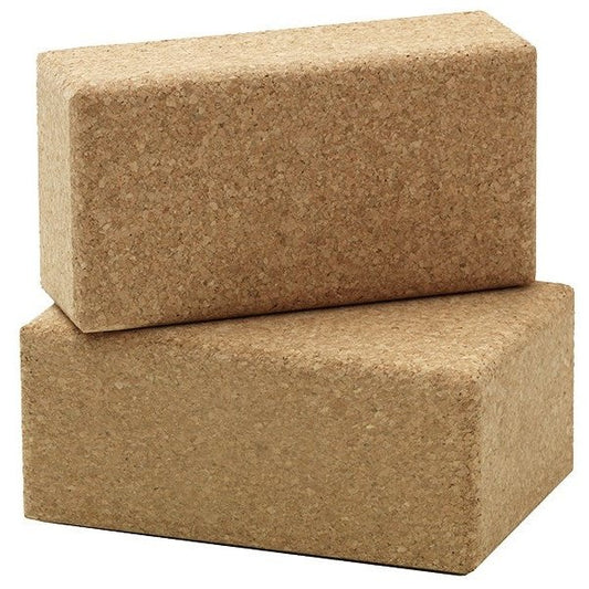 Pair of Cork Yoga Blocks - 2.5*4.7*9"
